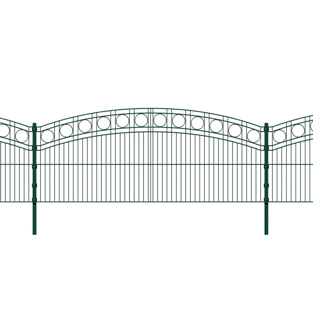Dekorschmuckmatte Oberbogen Kreis in Moosgrün RAL 6005