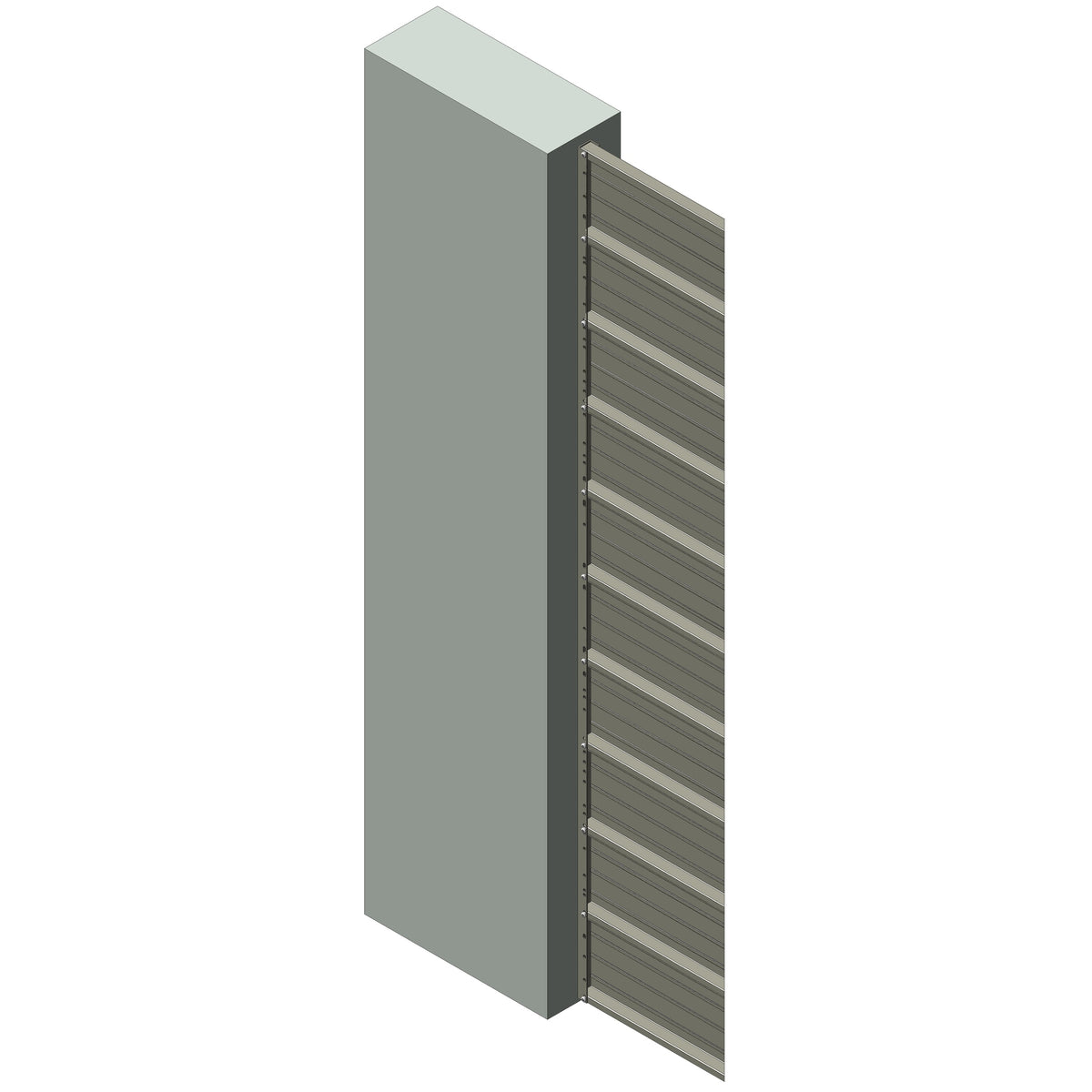 Zaunpaneel Anschlussleiste 2er-Set RAL 7016 Anthrazit