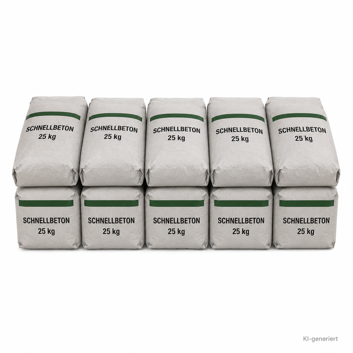 MEVA Setzbeton für Zaunpfosten, 10er-Set à 25 kg, KI-generierte Produktdarstellung