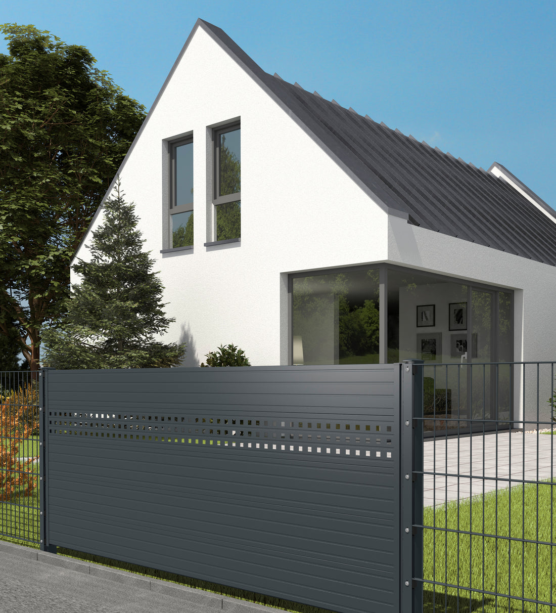 Zaunpaneele in moderner Gartengestaltung