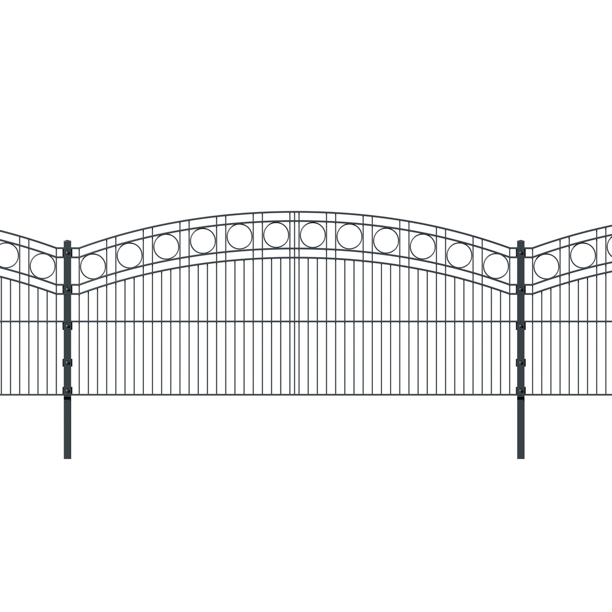 Dekorschmuckmatte Oberbogen Kreis in Anthrazit RAL 7016