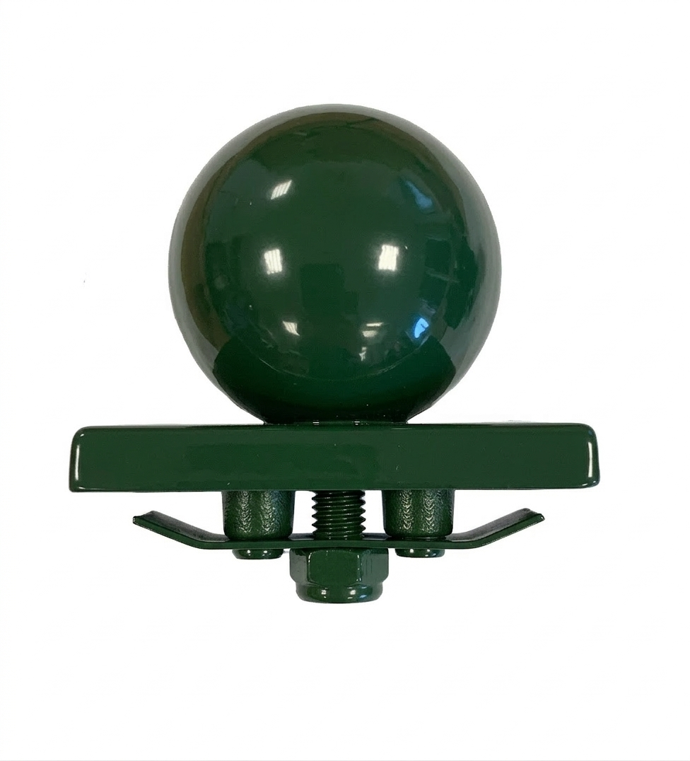 Kugelkappe Pfosten 60×40 mm ohne Überstand Moosgrün RAL 6005