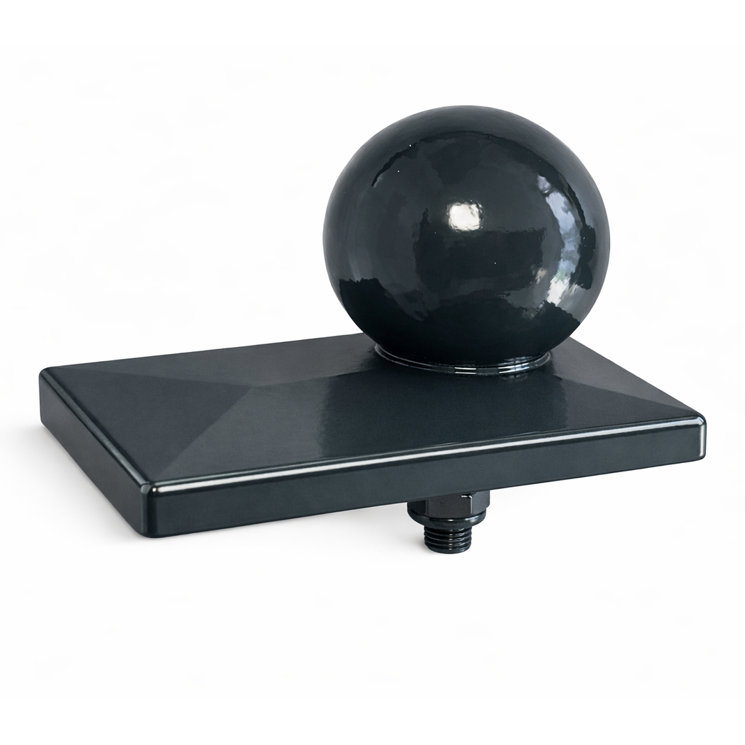 Kugelkappe Pfosten 60×40 mm mit Überstand Anthrazit RAL 7016