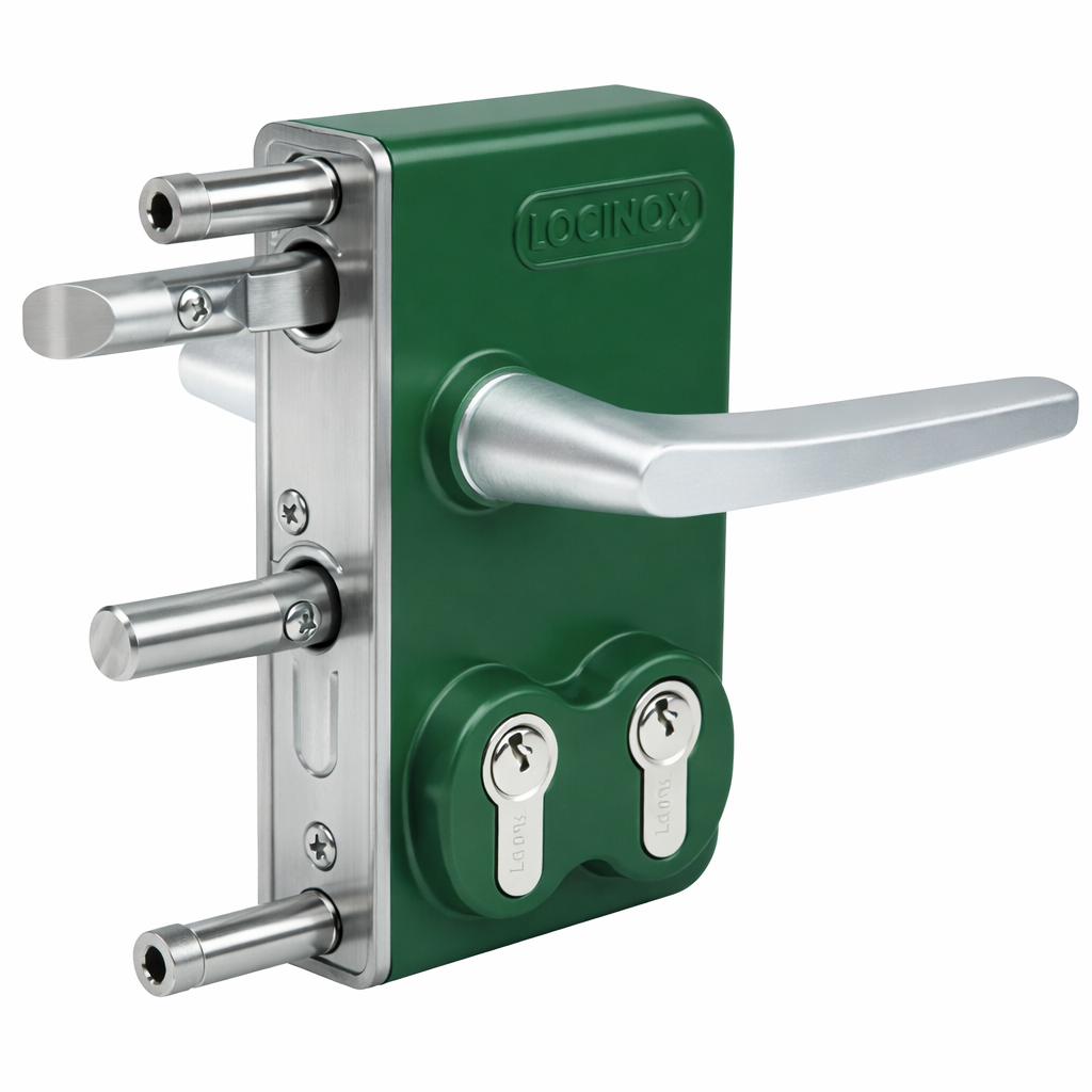 Locinox Doppelzylinderschloss 60 mm, RAL 6005 Moosgrün
