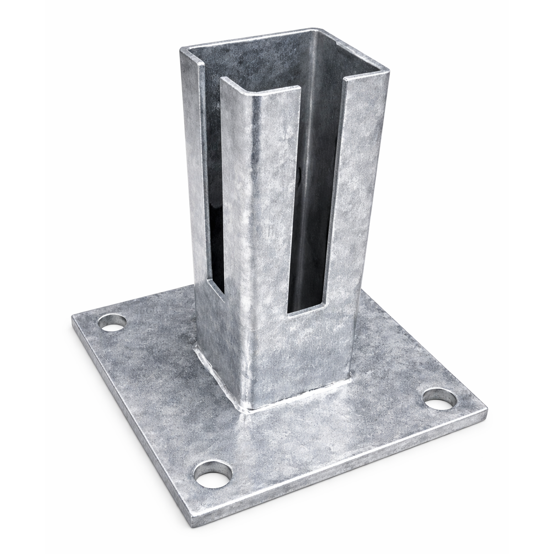 Bodenplatte für Systemtorpfosten 80×80 mm, verzinkt
