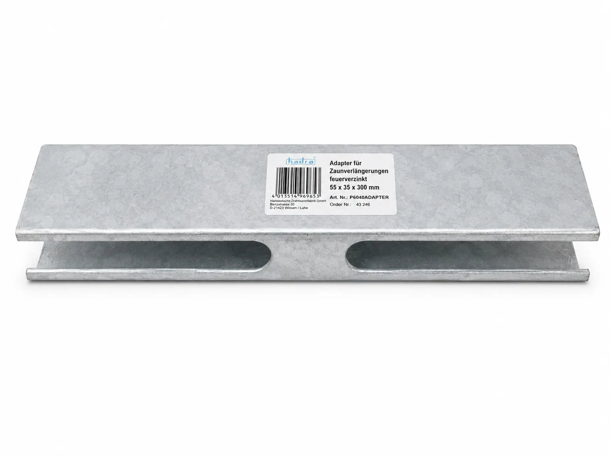 Pfostenadapter für Zaunverlängerung 60×40 mm verzinkt