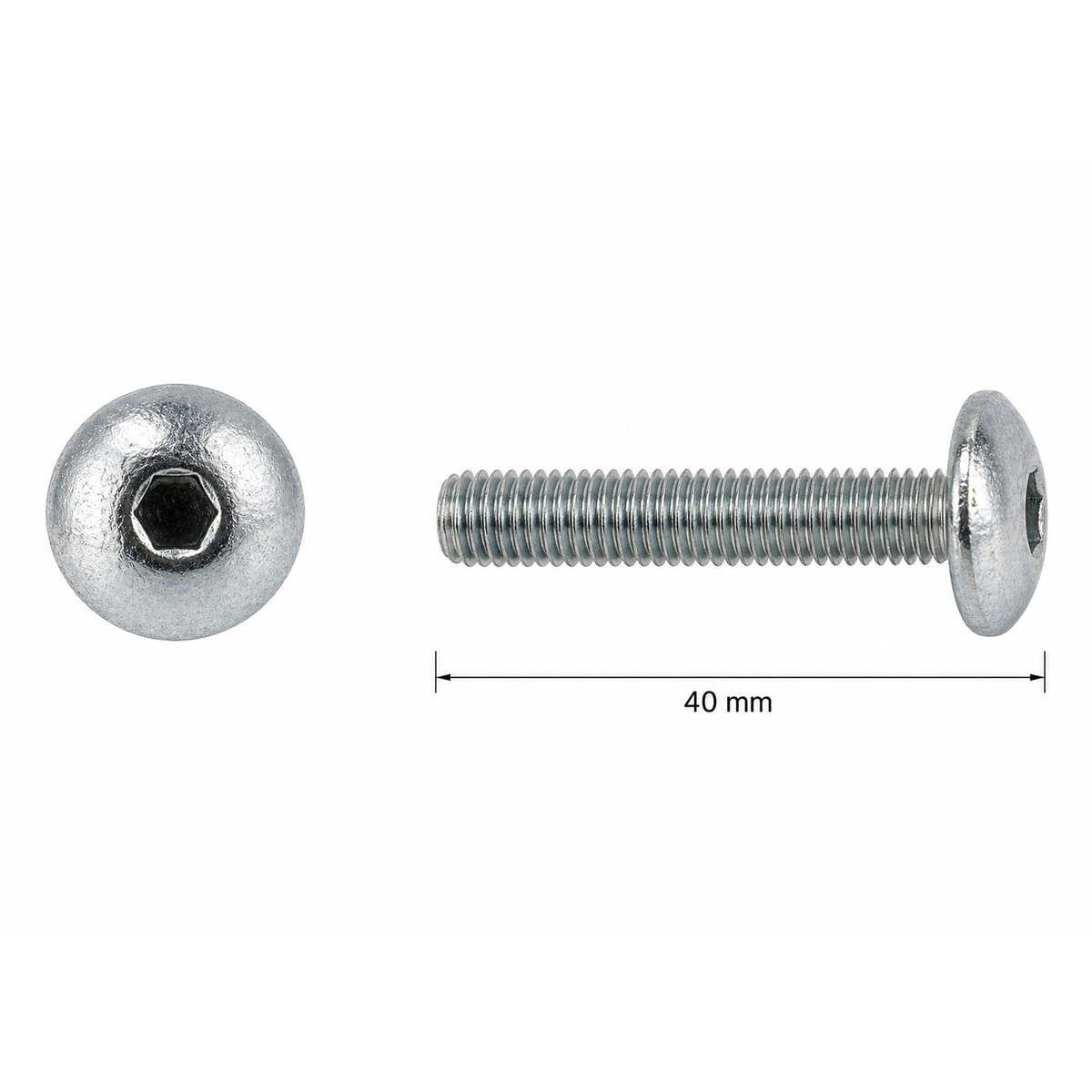Zaunbauschraube M8×40 mm Innensechskant