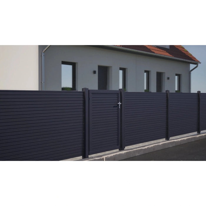 System-Drehflügel-Tor Paneelfüllung Glattblech